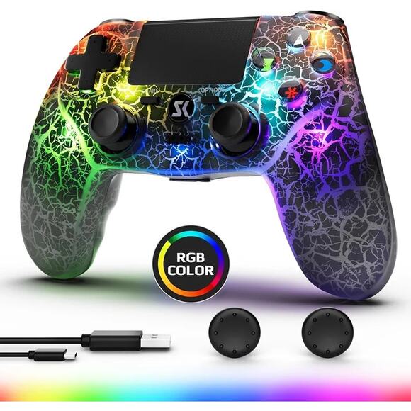 Wireless Controller for PS4, Controller Compatible with PS4/Pro/Slim,Double - Picture 1 of 10